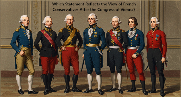 Which Statement Reflects the View of French Conservatives After the Congress of Vienna?